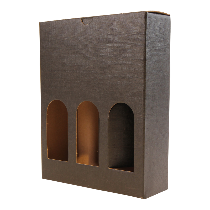 Flesdoos 3 Piccolo flessen 16,7x5,5x21cm Zwart 1