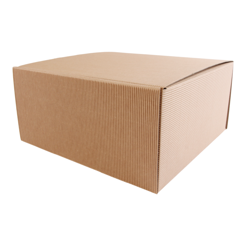 Cadeaudoos Vierkant 25x25x12cm Rib Naturel 1