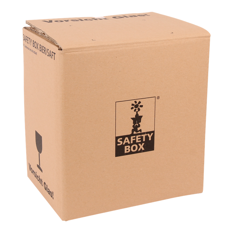 Bierfles verzenddoos met interieur Safety box 6 fles Bruin 1