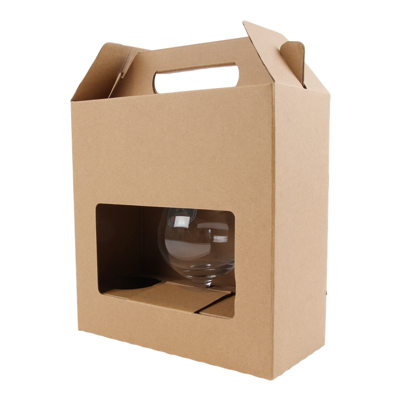 Bierdoos koffer 2 bierflessen en glas Naturel exclusief glas 1