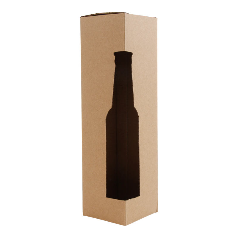 Bierdoos voor 1 fles 6,5x6,5x24,4cm Naturel 1