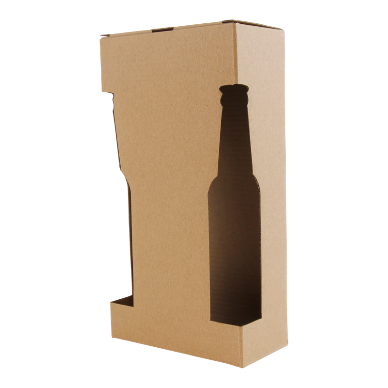 Bierdoos voor 2 flessen 13x6,5x24,3cm Naturel 1