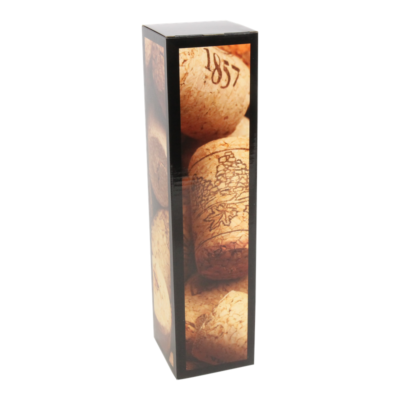 Flesdoos 1 fles Kurk Bruin 1
