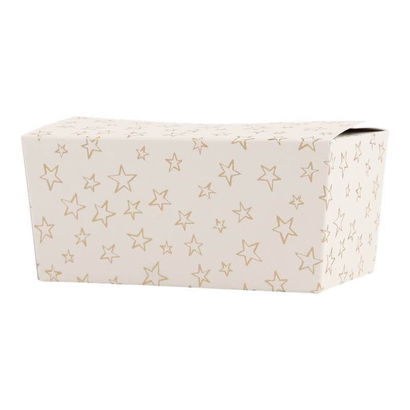 Bonbondoosje 250gr Creme met gouden sterren 1