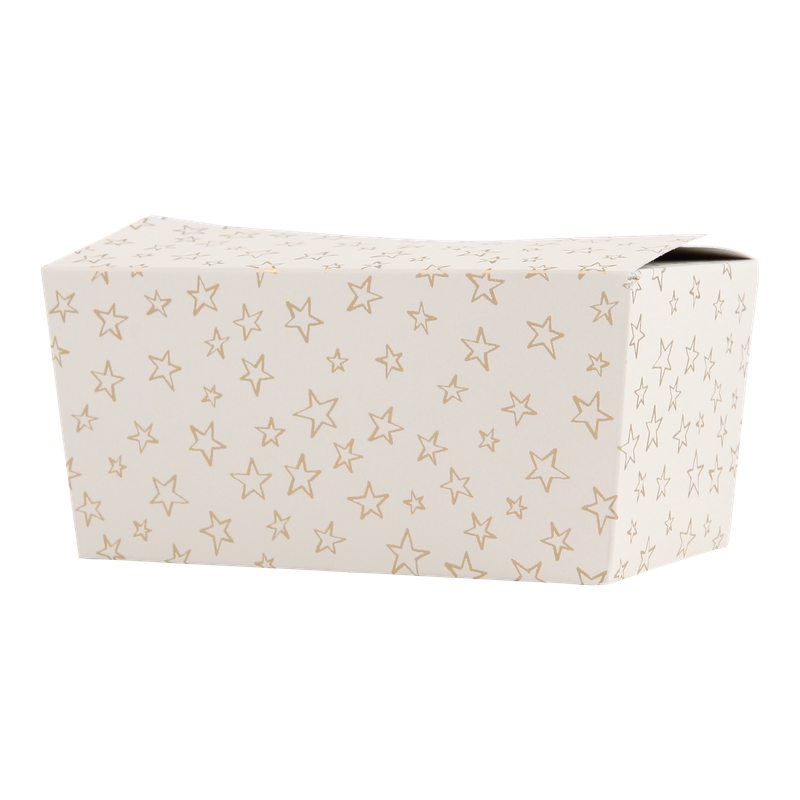 Bonbondoosje 500gr Creme met gouden sterren 1
