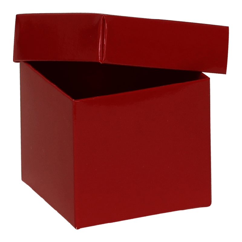 Kubusdoosje Met deksel 125gr 65x65x60mm Rood 1