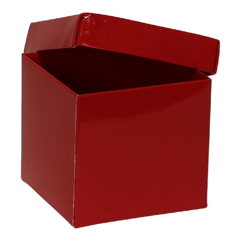 Kubusdoosje Met deksel 250gr 80x80x75mm Rood 1
