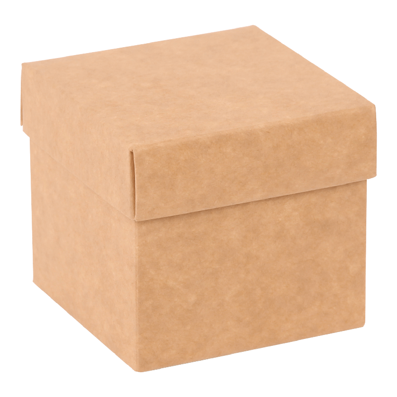 Kubusdoosje Met deksel 250gr 80x80x75mm Kraft 1