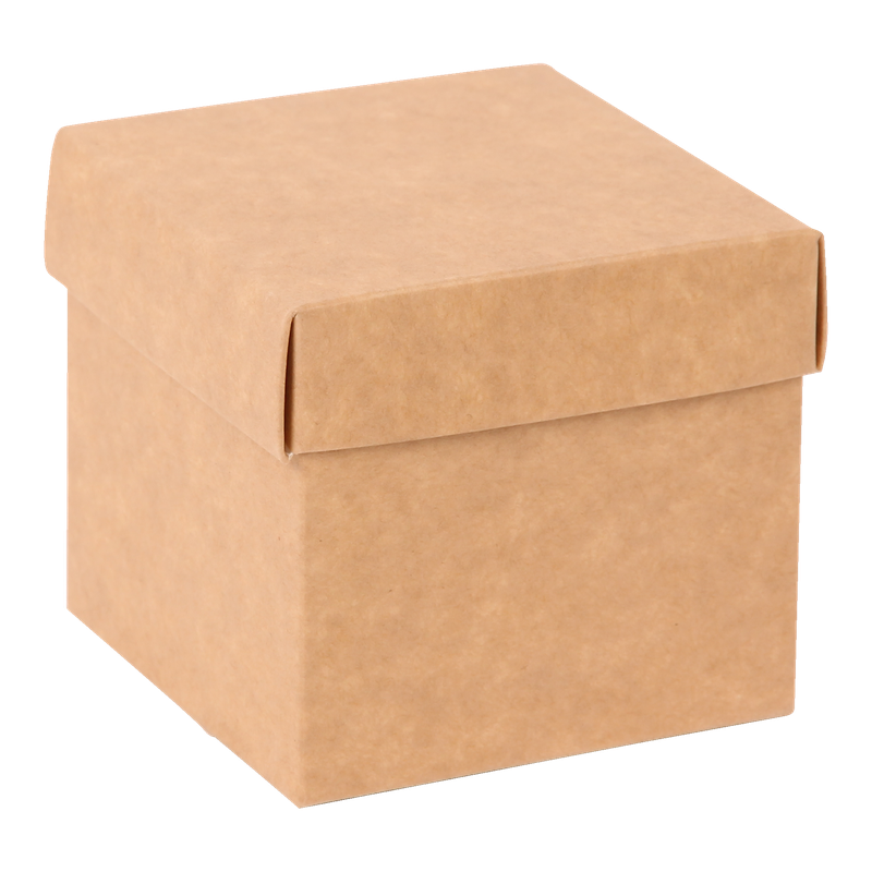 Kubusdoosje Met deksel 375gr 90x90x85mm Kraft 1