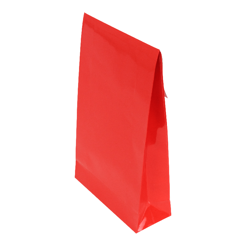 Luxe cadeauzakje Staand 140+(2x27,5)x230mm Rood 1