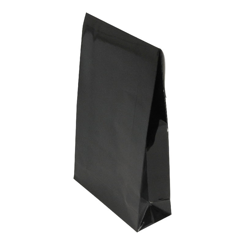 Luxe cadeauzakje Staand 140+(2x27,5)x230mm Zwart 1