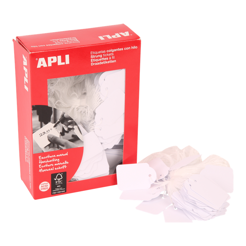 Hanglabel Met koord 43x28mm Wit 1