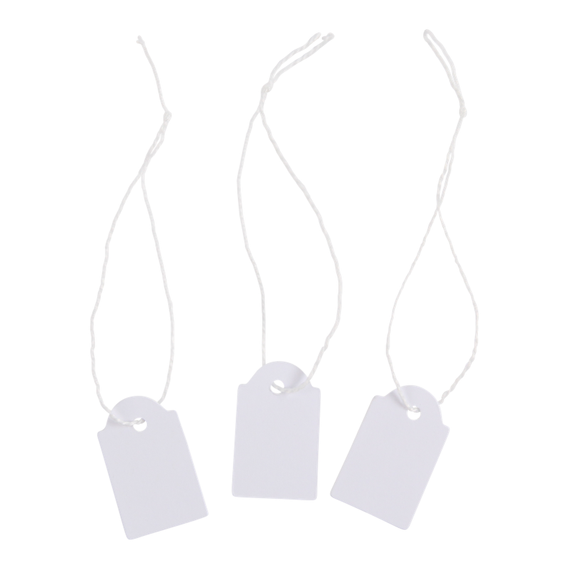 Hanglabel Met koord 29x18mm Wit 1