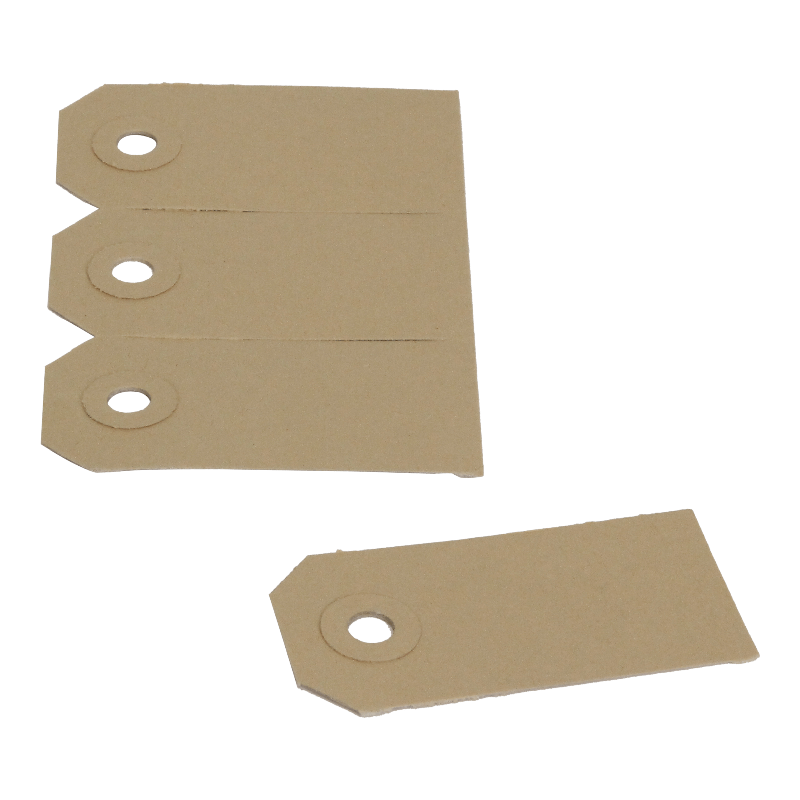Hanglabel 3,5x7cm Chamois bruin 1