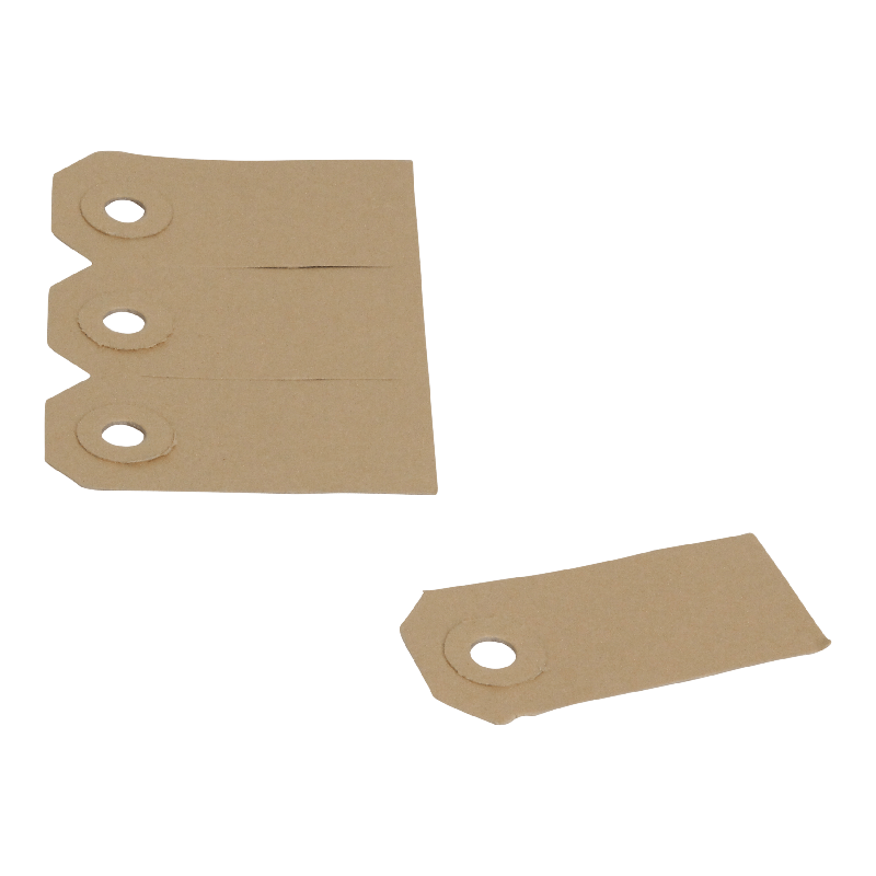 Hanglabel 3x6cm Chamois bruin 1