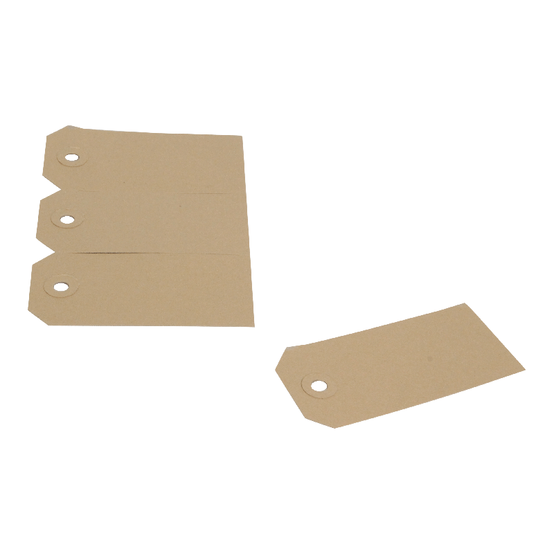Hanglabel 5x10cm Chamois bruin 1