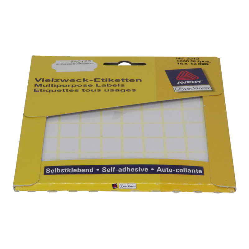 Etiket 18x12mm Wit 1