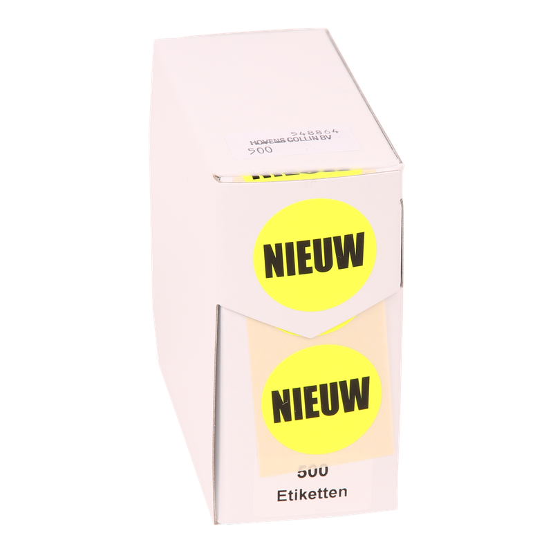 Etiket Rond 35mm Geel Nieuw 1