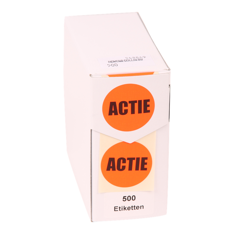 Etiket Rond 35mm Rood Actie 1