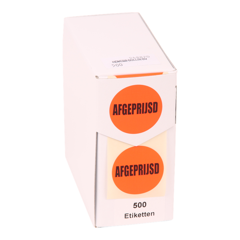 Etiket Rond 35mm Rood Afgeprijsd 1
