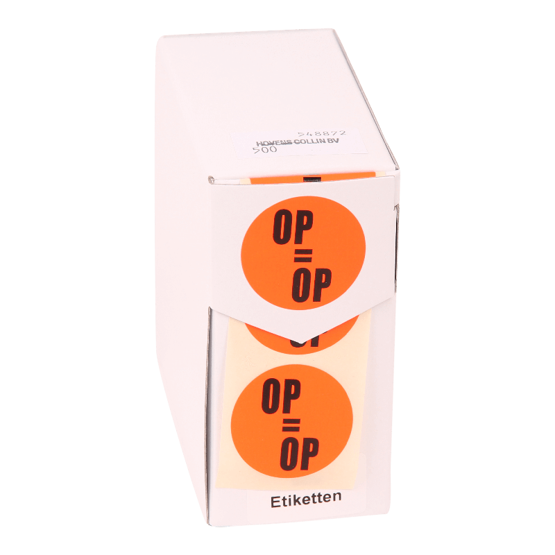 Etiket Rond 35mm Rood Op = op 1
