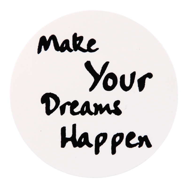 Etiket Rond 39mm Make your dreams happen 1