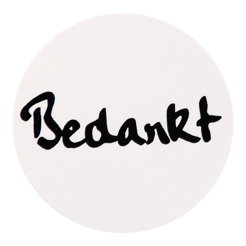Etiket Rond 39mm Bedankt 1