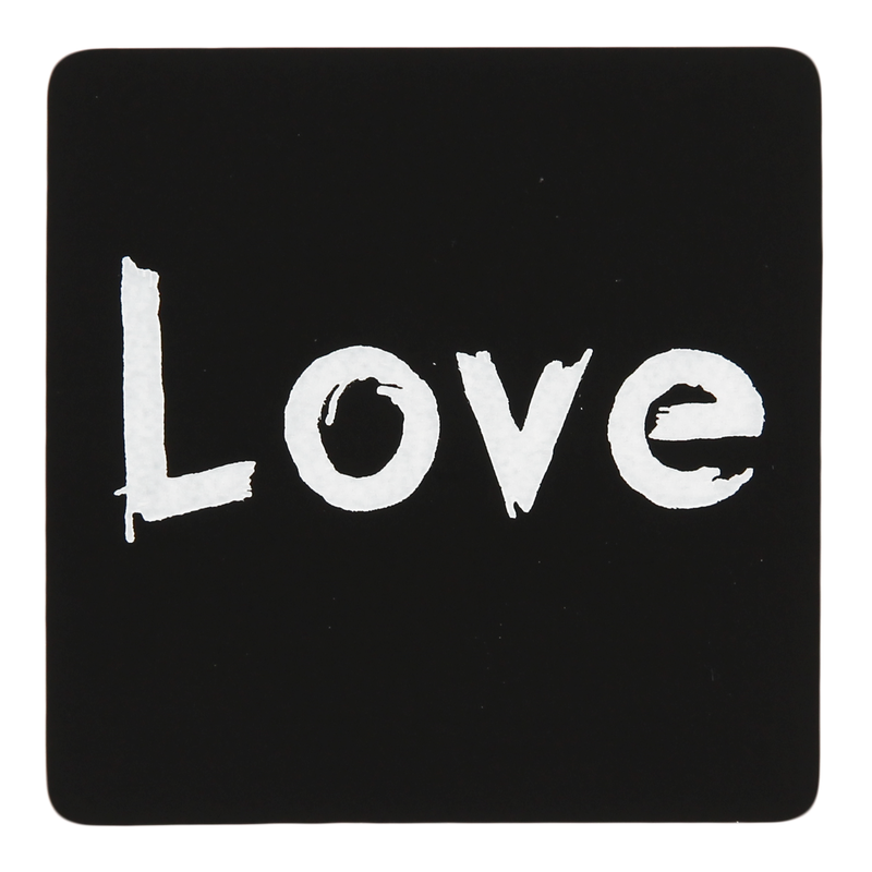 Etiket Rechthoekig39x39mm Love Zwart 1