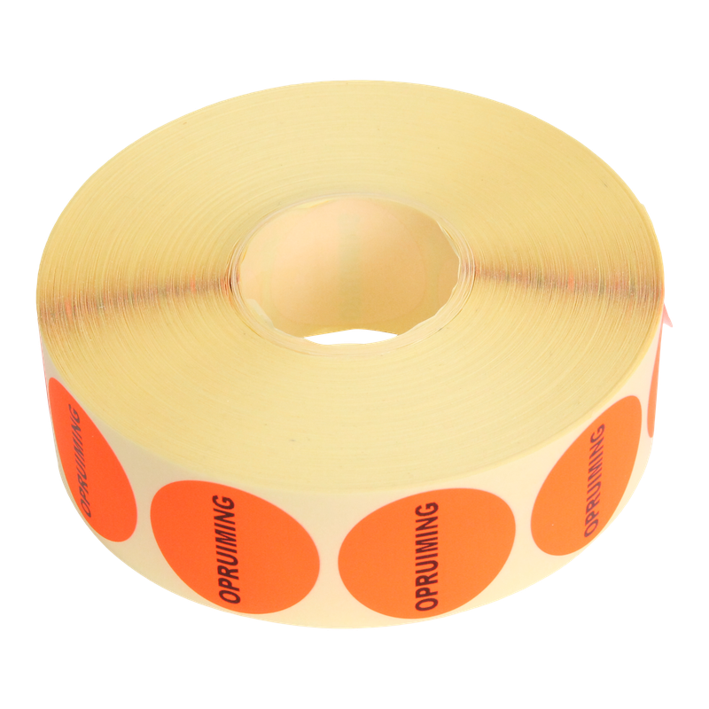 Etiket Rond 37mm Rood Opruiming 1