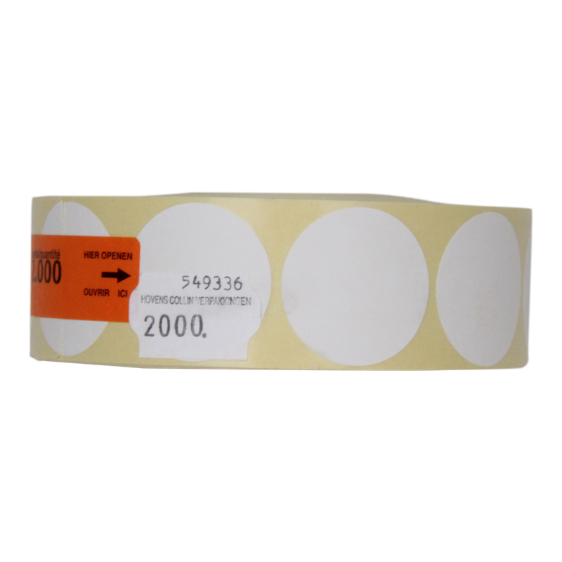 Etiket Rond 35mm Wit 1
