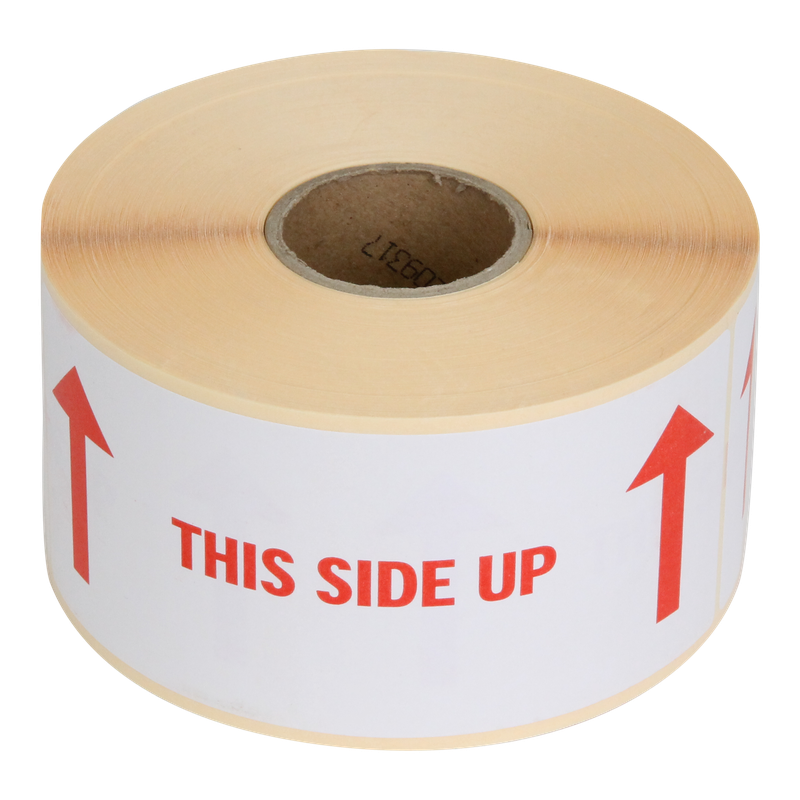 Gevarenetiket Papier 15x6cm This side up Wit 1