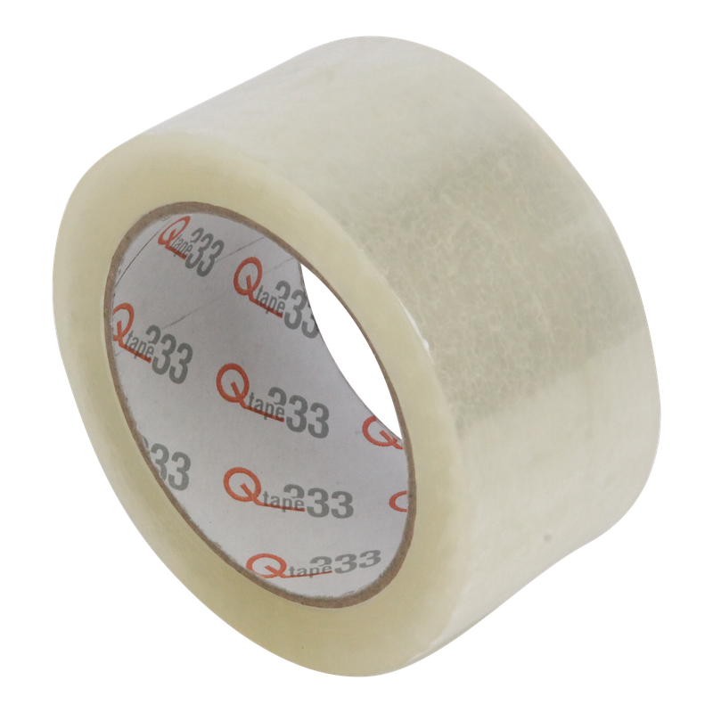 Tape 50mm 35my PP Acrylaat 66m op rol Q333 Transparant 1