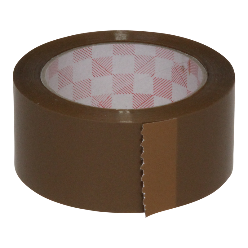 Tape 48mm 35my PP Acrylaat 66m op rol Superplus Bruin 1