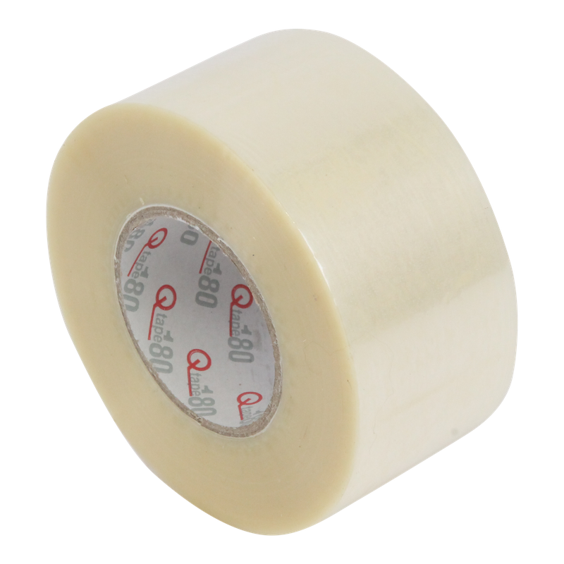 Tape 50mm 17my PET Hotmelt 180m op rol Q180 Transparant 1