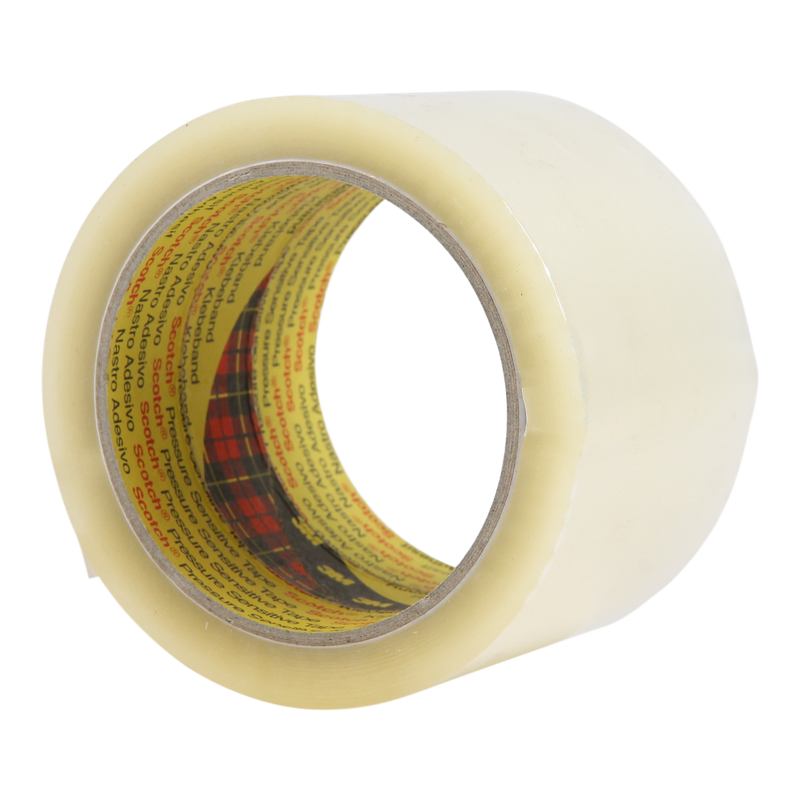 Tape 75mm 28my PP Hotmelt 66m op rol  371 Transparant 1