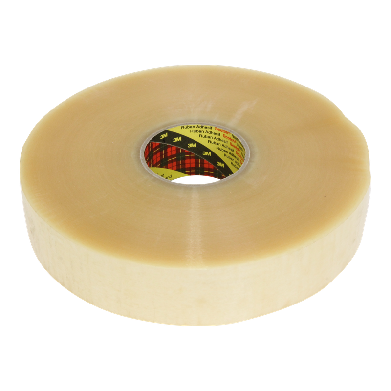 Machine tape 48mm 28my PP Hotmelt 990m op rol 3M 371 Transparant 1