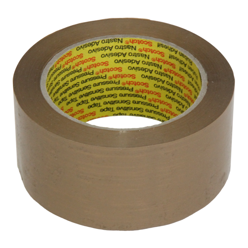 Tape 50mm 35my PP Hotmelt 66m op rol 3M 3739 Bruin 1