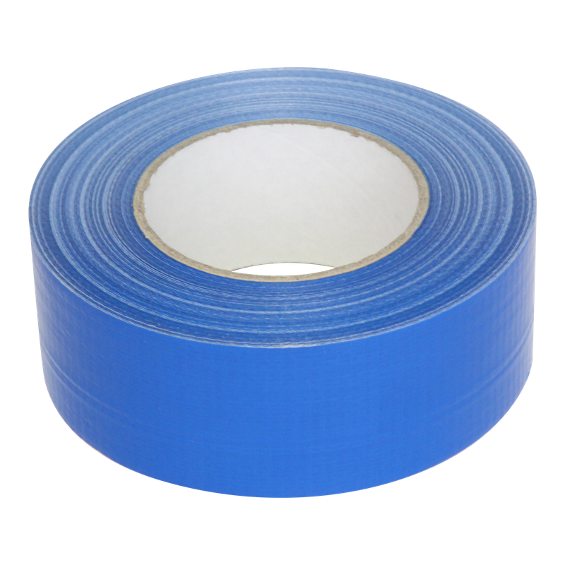 Duct tape 50mm Vinyl Solvent 50m op rol Blauw 1