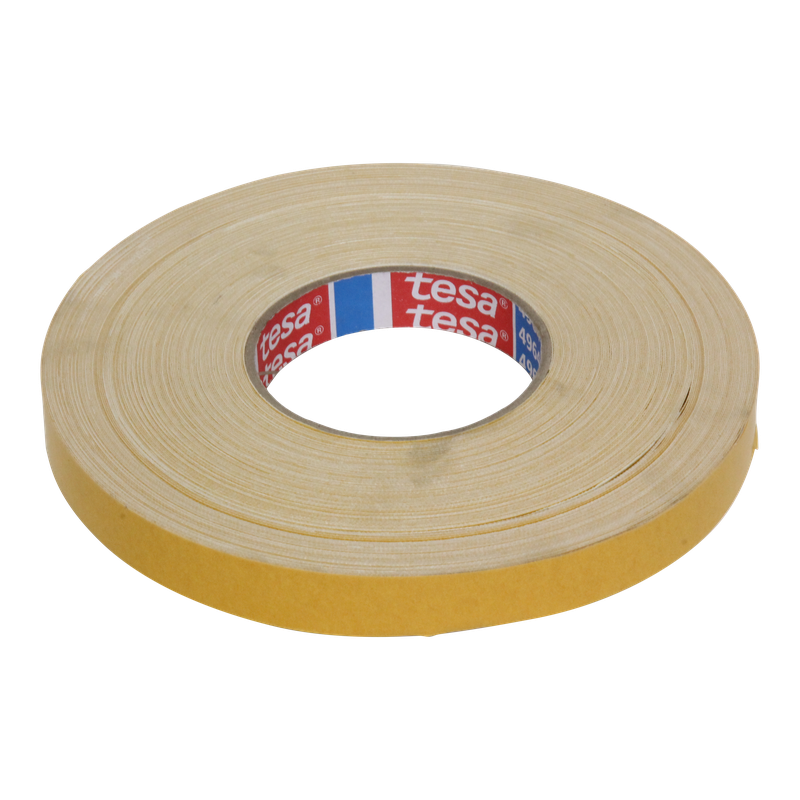 Tape dubbelzijdig 19mm Textiel Solvent 50m op rol Tesa 4964 Transparant 1