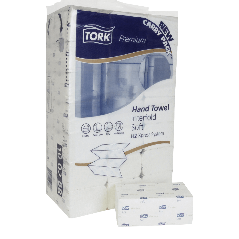 Handdoek Tork Premium interfold soft H2 21,2x8,5/34cm Wit 1