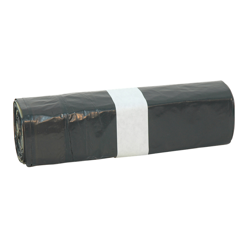 Afvalzak 25my 45+(2x5)x45cm Met trekband Zwart 1