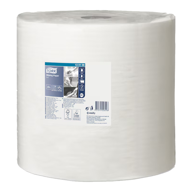 Poetspapier Tork Wiping 130109 rol W1 Wit 1