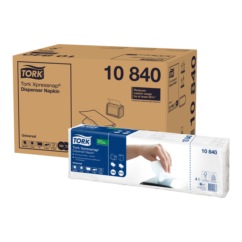 Servet Tork Xpressnap Intergevouwen N4 Wit 1