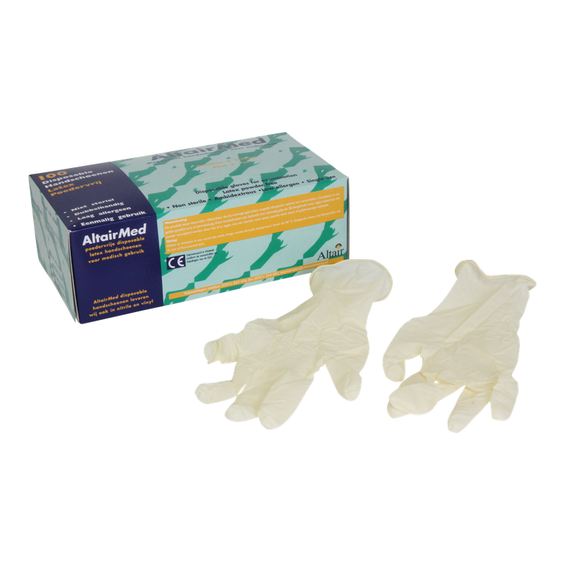 Handschoen Latex Small poedervrij doosje á 100 stuks Wit 1