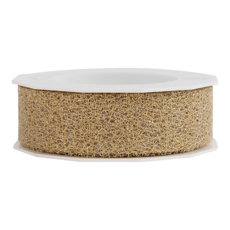 Luxe lint 25mm Lace Kerst Goud 1