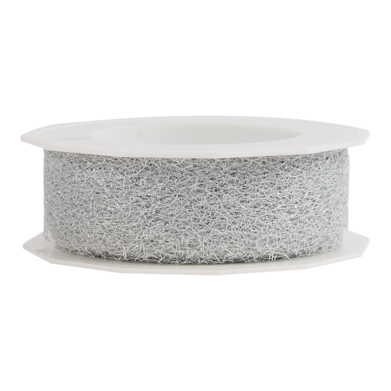 Luxe lint 25mm Lace Kerst Zilver 1
