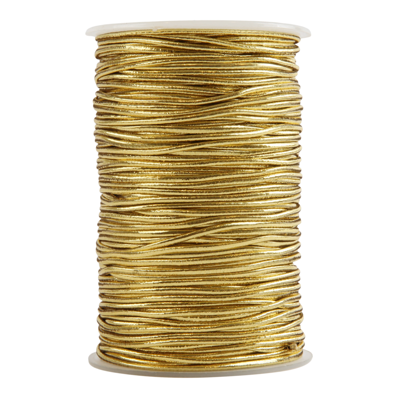 Luxe lint 2mm Elastiek Goud 1