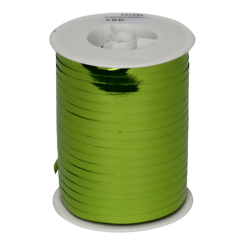 Krullint metallic 5mm Lime 1