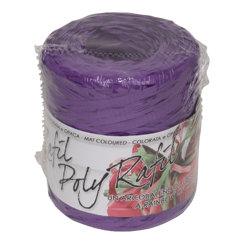 Raffia Kunststof 15mm Lila 1