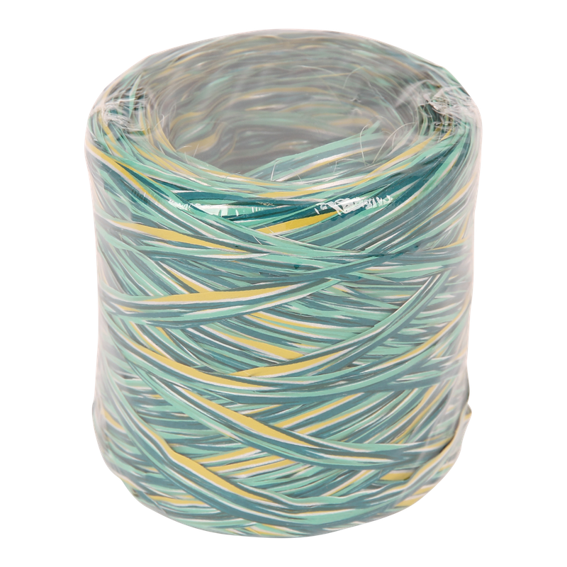Raffia Kunststof 15mm Lime/geel/groen 1
